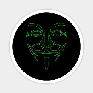 Green Anonymous Mask Magnet